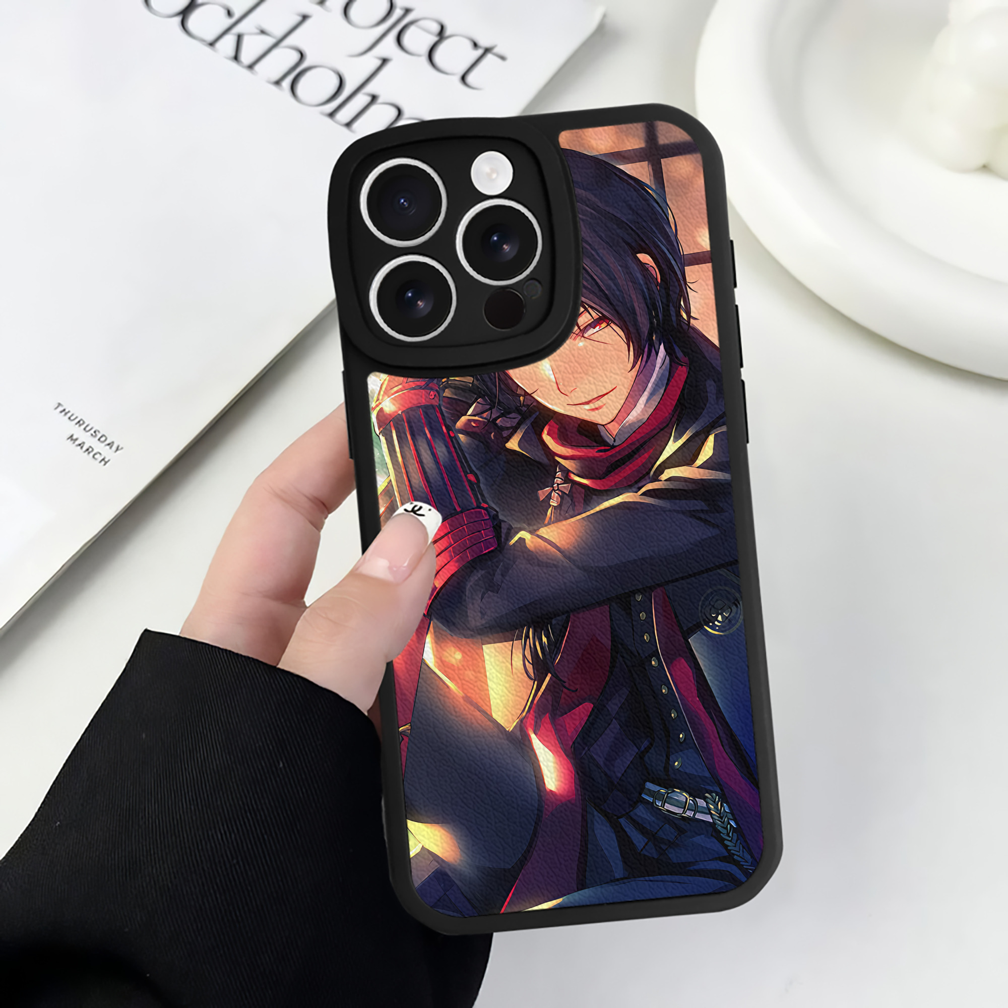 （画像用） 刀剣乱舞 Touken Ranbu 【iPhone 16シリーズ対応】シリコンスマホケース（レザー調） 材質：シリコン